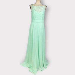 Review Australia Dress Women's 10 Mint Green Lace Top Sleeveless Maxi Gown NWT‎